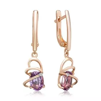 Серебряные серьги с аметистами