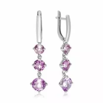 Серебряные серьги с аметистами