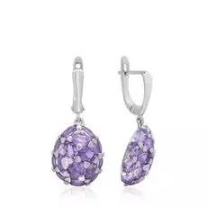 Серебряные серьги с аметистами