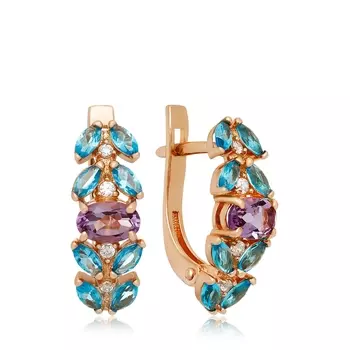 Серебряные серьги с аметистами