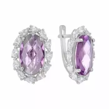 Серебряные серьги с аметистами