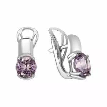 Серебряные серьги с аметистами