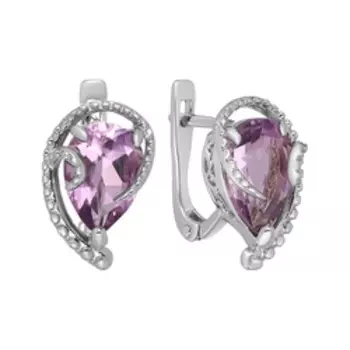 Серебряные серьги с аметистами