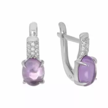 Серебряные серьги с аметистами