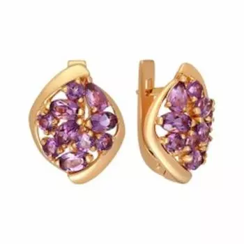 Серебряные серьги с аметистами