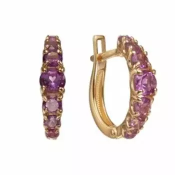 Серебряные серьги с аметистами