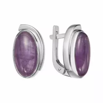 Серебряные серьги с аметистами