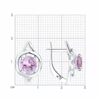 Серебряные серьги с аметистами