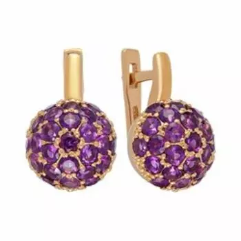 Серебряные серьги с аметистами