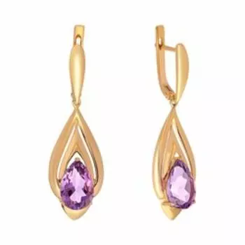 Серебряные серьги с аметистами