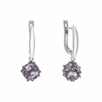 Серебряные серьги с аметистами