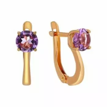 Серебряные серьги с аметистами