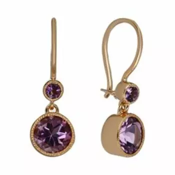 Серебряные серьги с аметистами