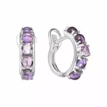 Серебряные серьги с аметистами