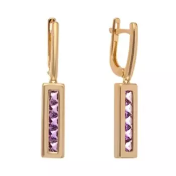 Серебряные серьги с аметистами