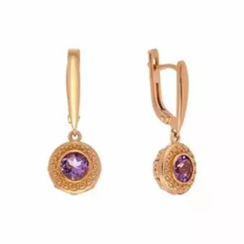 Серебряные серьги с аметистами