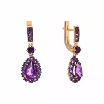 Серебряные серьги с аметистами