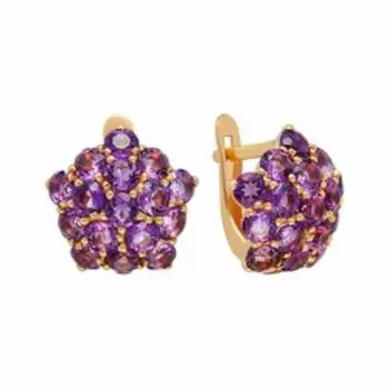 Серебряные серьги с аметистом