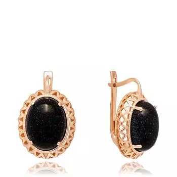 Серебряные серьги с авантюрином