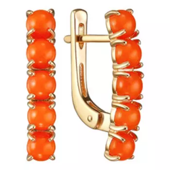 Серебряные серьги с бамбуковыми кораллами