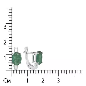 Серебряные серьги с бериллами