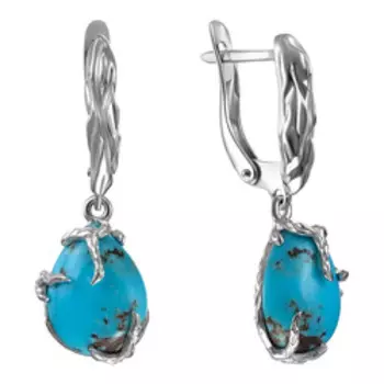 Серебряные серьги с бирюзой