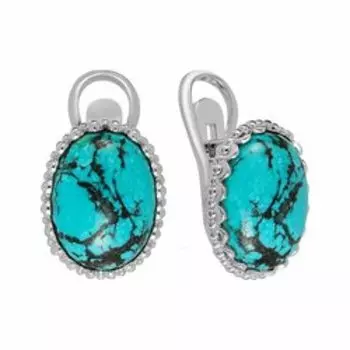 Серебряные серьги с бирюзой