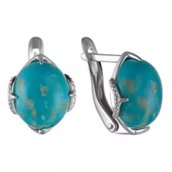 Серебряные серьги с бирюзой