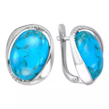 Серебряные серьги с бирюзой
