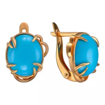 Серебряные серьги с бирюзой