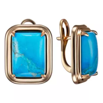 Серебряные серьги с бирюзой