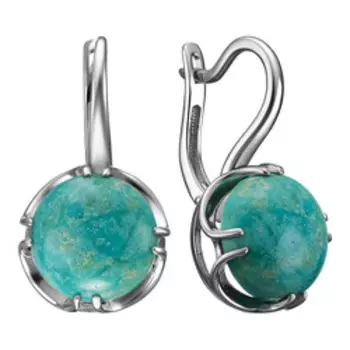 Серебряные серьги с бирюзой