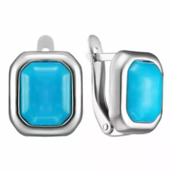 Серебряные серьги с бирюзой