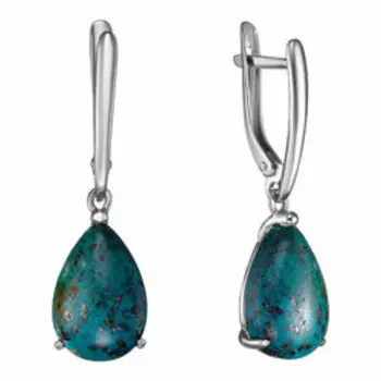 Серебряные серьги с бирюзой