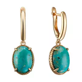 Серебряные серьги с бирюзой