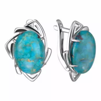 Серебряные серьги с бирюзой