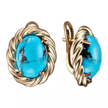 Серебряные серьги с бирюзой