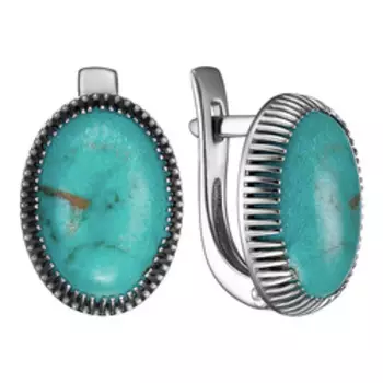 Серебряные серьги с бирюзой