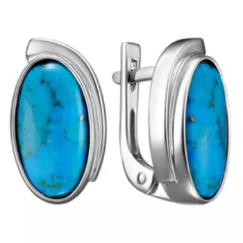 Серебряные серьги с бирюзой