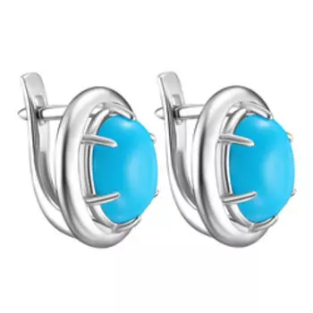 Серебряные серьги с бирюзой