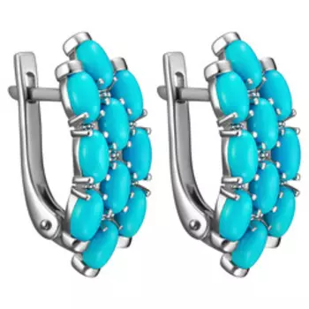 Серебряные серьги с бирюзой