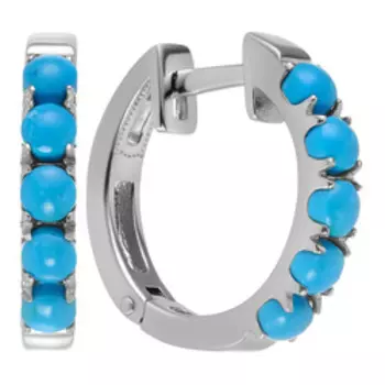 Серебряные серьги с бирюзой