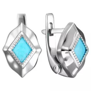 Серебряные серьги с бирюзой