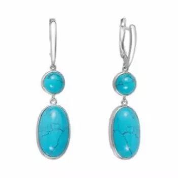 Серебряные серьги с бирюзой