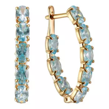 Серебряные серьги с бриллианитами