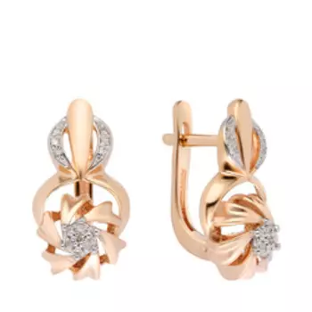 Серебряные серьги с бриллиантами