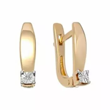 Серебряные серьги с бриллиантами