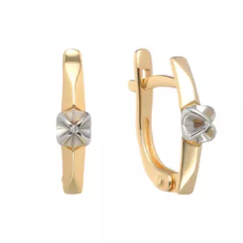 Серебряные серьги с бриллиантами