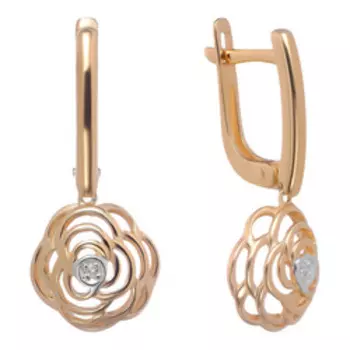 Серебряные серьги с бриллиантами