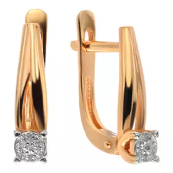 Серебряные серьги с бриллиантами